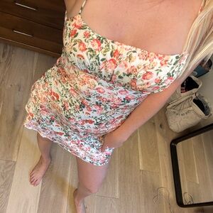 Floral mini slip dress